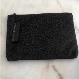 NWT Banana Republic Pony Hair Zip Clutch